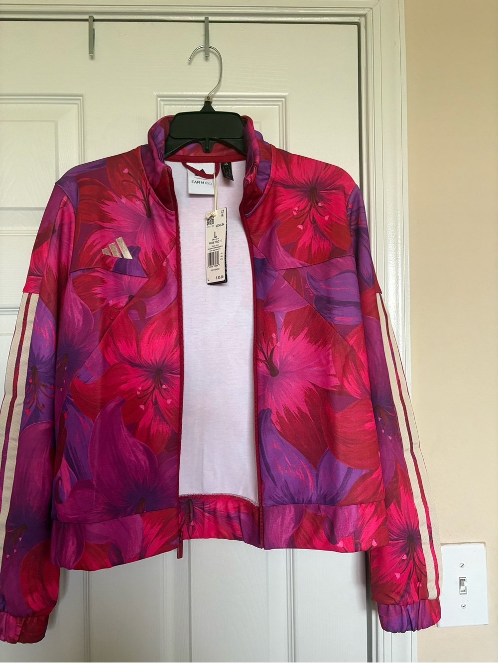 NEW! FARM Rio Women's Magenta & Purple Sweatsuit Jacket -Large - Picture 4 of 6
